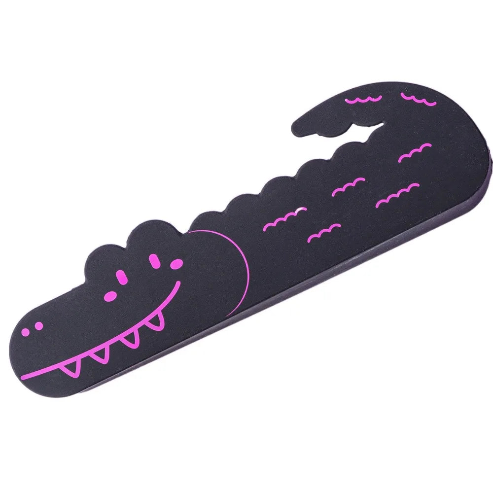 Multifunctional Crocodile Shape Pencil Case Large Capacity Cartoon Pen Pouch Silicone Waterproof Stationery Box Gift Peaceful Pleasures Health and Wellness Black