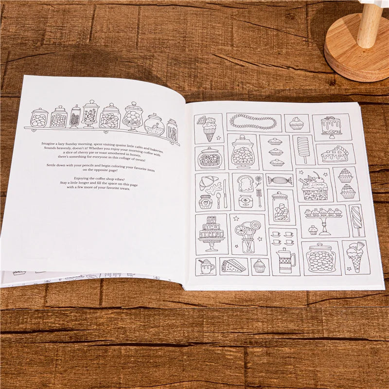 Bview Art 30 Days Creativity Stress-relief Coloring Book Adults
