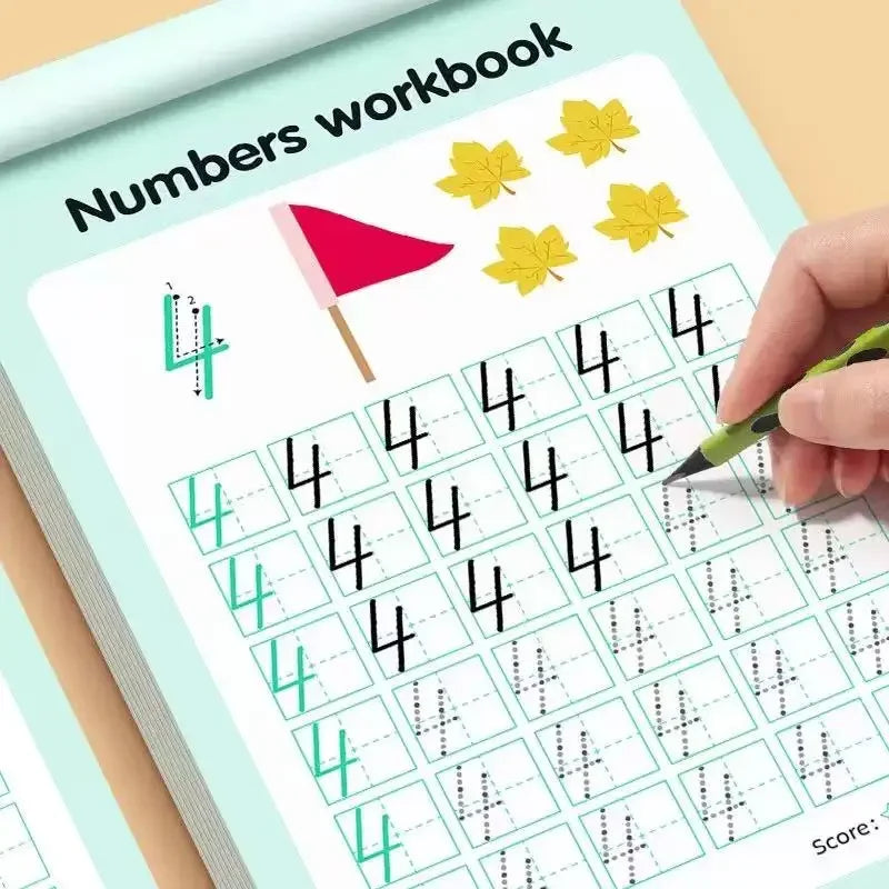Workbook Tracing Numbers 0-100 Handwriting Textbook Learning Math