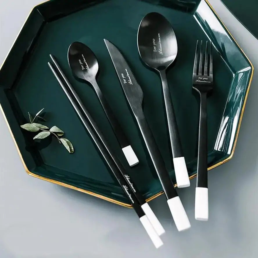 End Stainless Steel Cutlery Western Tableware Fork Steak Knife