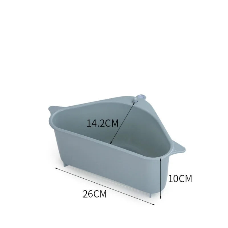 Kitchen Triangular Sink Strainer Drain Fruit Vegetable Drainer Sponge