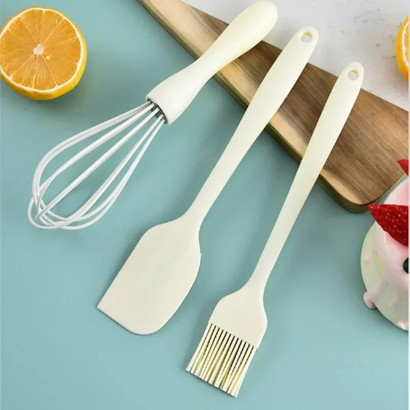 Silicone Baking Set – Spatula, Pastry Brush & Egg Beater 3pc Silicone Baking Tool Set Peaceful Pleasures Health and Wellness