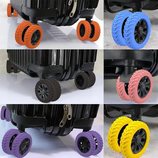 Travel Suitcase Silent Universal Wheels Silicone Wheels Anti-wear Wheel Covers Suitcase Wheel Protection Covers Pull Rods Peaceful Pleasures Health and Wellness