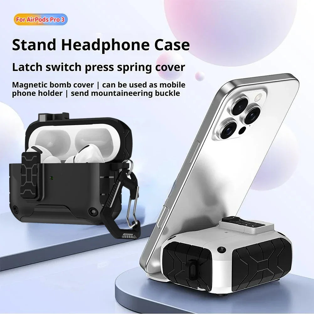 Magnetic Automatic Lock For AirPods Pro 3 Case Compatible with Magsafe with Phone Stand & Cleaner Kit Case For AirPods Pro 3 Gen Peaceful Pleasures Health and Wellness
