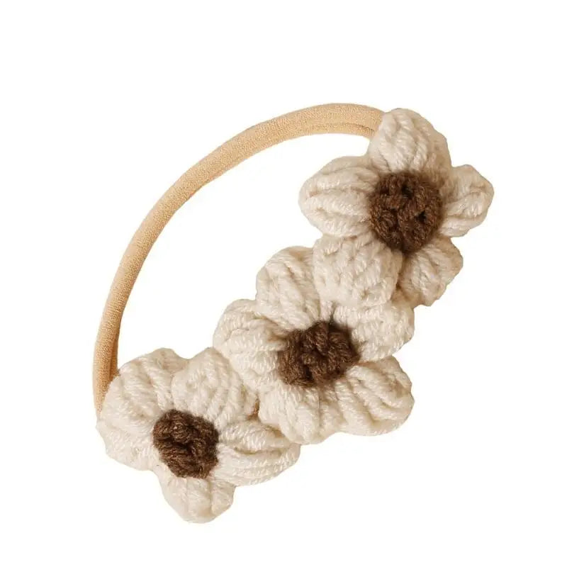 Baby Floral Headband – Soft Knit Hairband for Girls 0–1Y