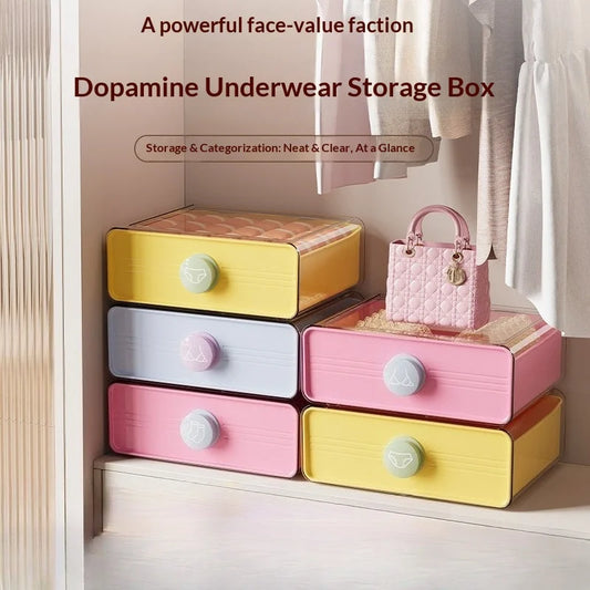 Vibrant 3 in 1 Drawer Divider Storage Box for Underwear Bras Socks Lingerie with Dividers for Closet Dresser Women Girls Peaceful Pleasures Health and Wellness