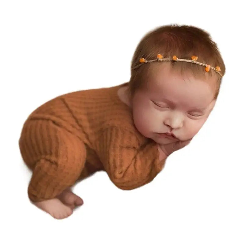 Newborn Knit Romper | Reversible Baby Photography Prop Jumpsuit