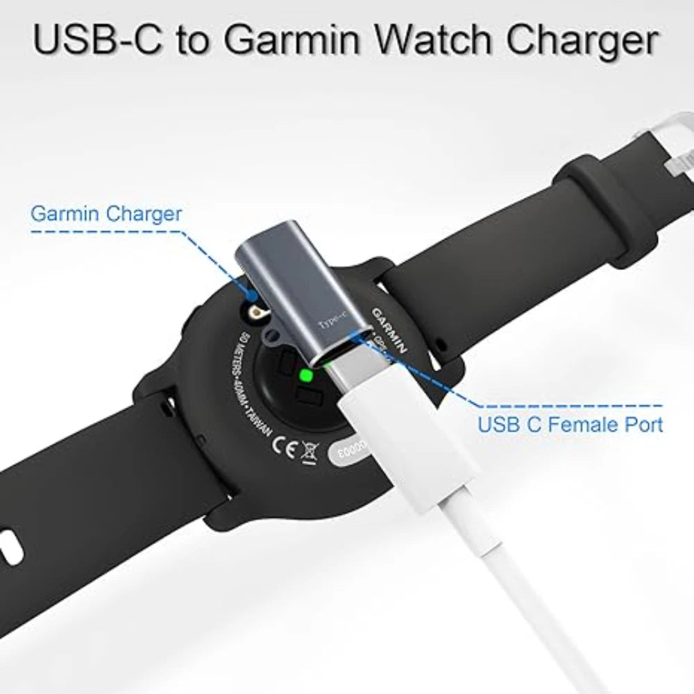 For Garmin Fenix 8 7 7S 6 Forerunner 955 965 instinct 3 2 E USB-C Charger Smartwatch Charger Adapter Garmin Charging Cable Peaceful Pleasures Health and Wellness