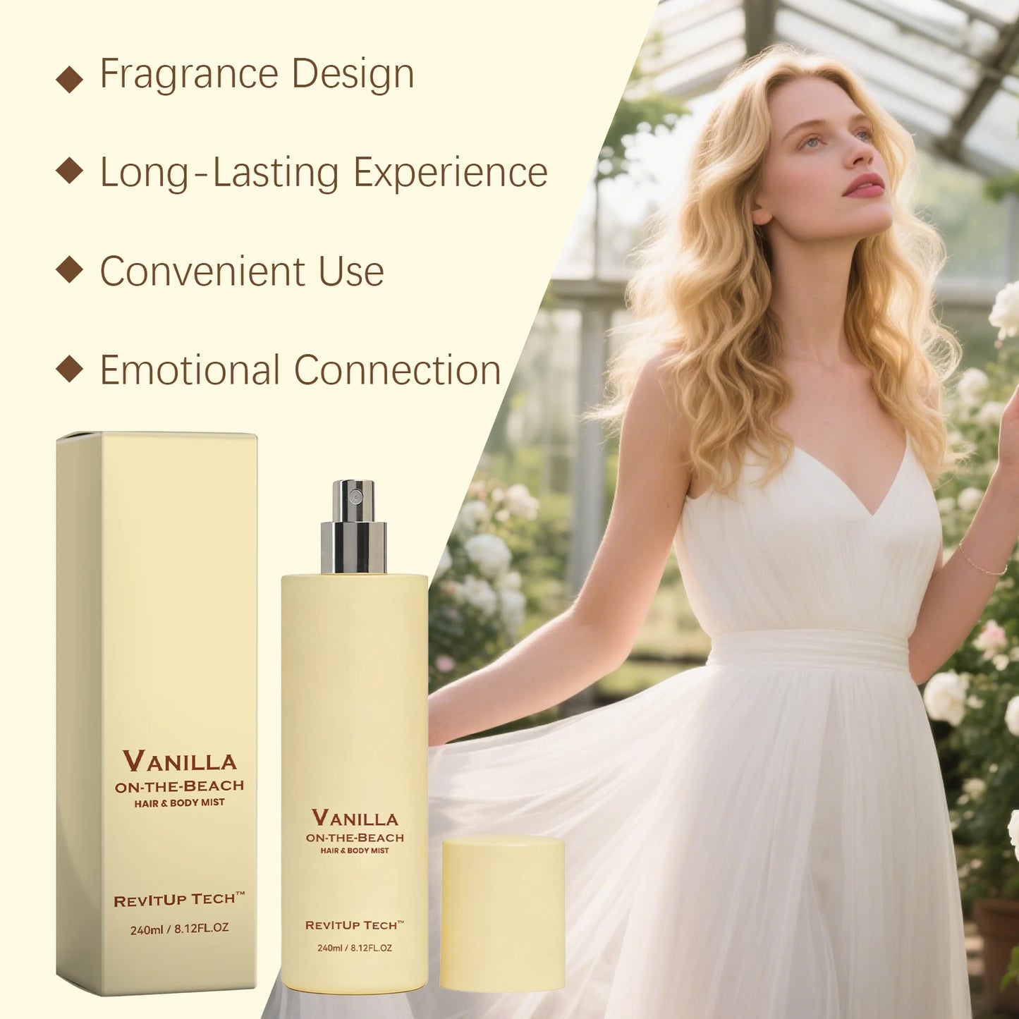 Vanilla Beach Fragrance Spray 240ml | Romantic Everyday Scent