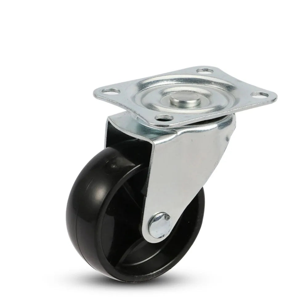 4-Pack PVC Swivel Furniture Casters with Brake – 1"/1.25"/2"