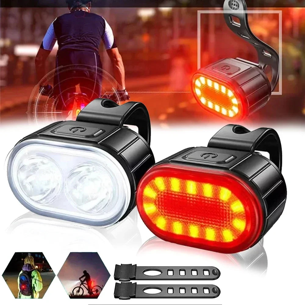 KDULIT Bike Light Set – USB Rechargeable LED Front & Rear Lights