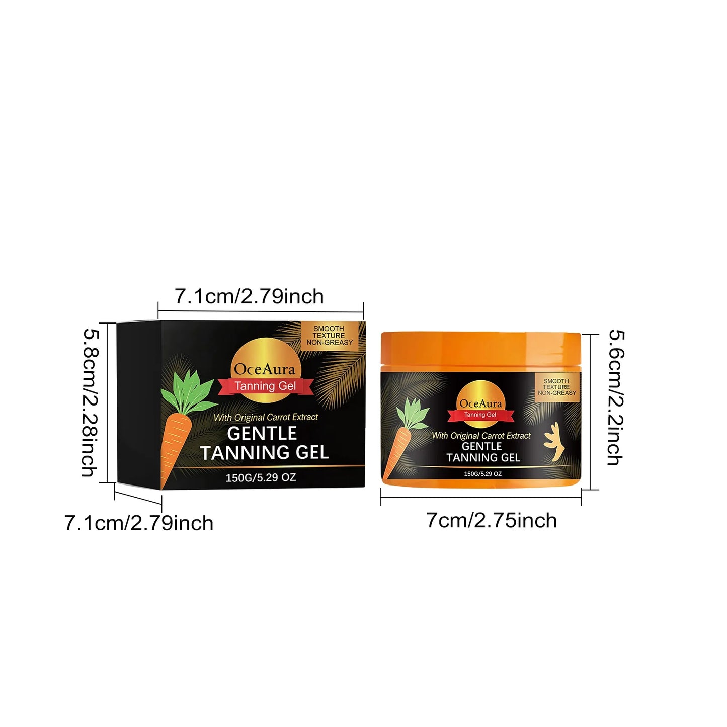 Carroten Gradual Tanning Gel – Streak-Free Sunless Bronzer 150g Peaceful Pleasures Health and Wellness