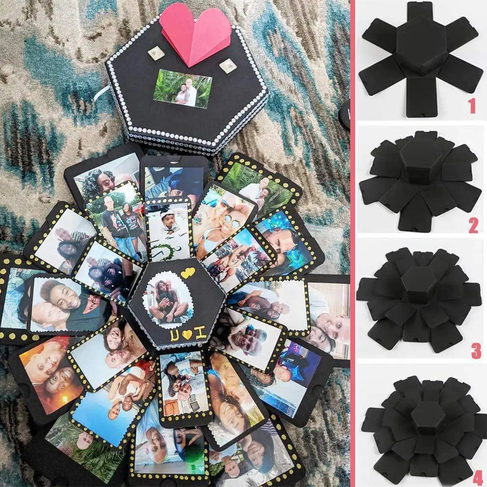 DIY Explosion Photo Album Gift Box – Scrapbook Surprise