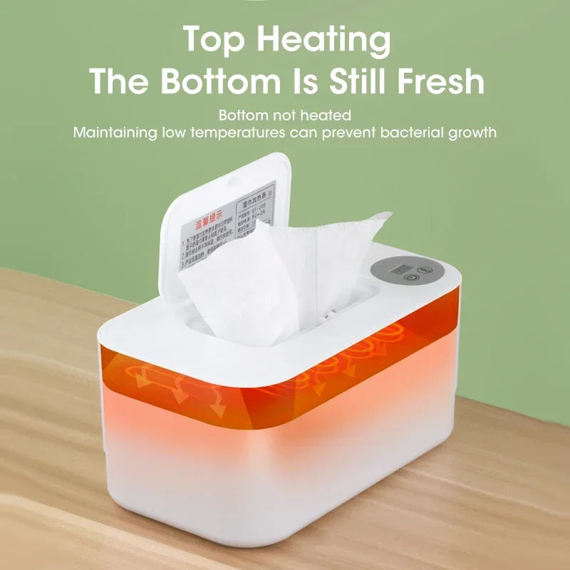 Portable Baby Wipe Warmer 2-in-1 Heated Towel Dispenser with LED Display Heating Box for Home Car Travel Accessories Peaceful Pleasures Health and Wellness