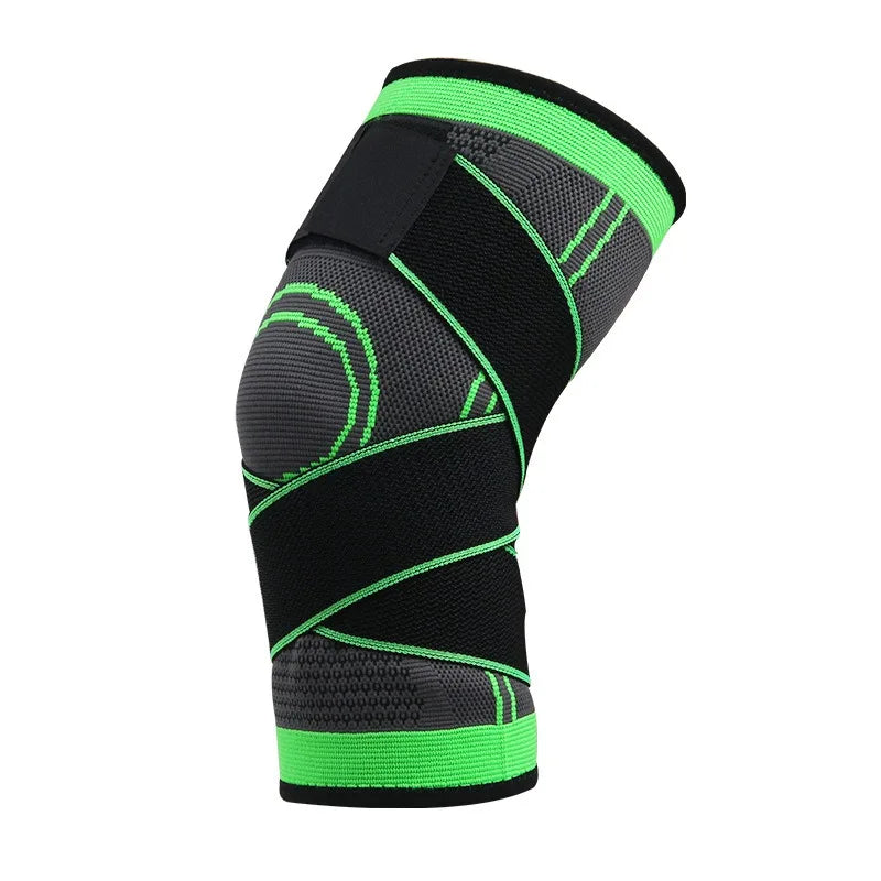 Motion Compression Knee Guard in Lightweight Knitted Style for Cycling and Basketball with Breathable Wrapped Straps Peaceful Pleasures Health and Wellness