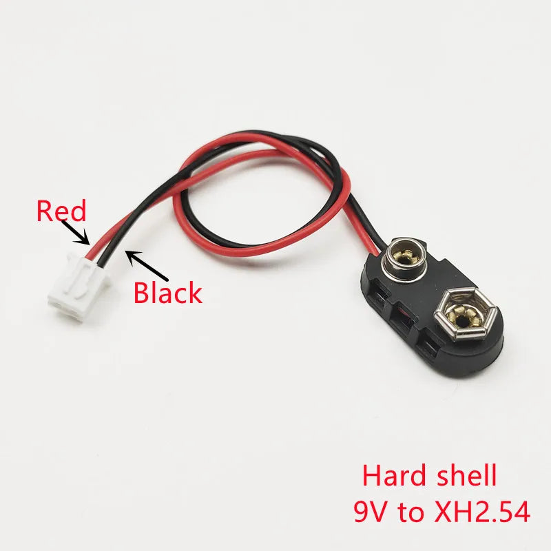 5PCS 9V Battery Buckle to Xh2.54 PH2.0 2P Terminal Wire 15cm DC Red Positive Black Negative Adapter Wire Peaceful Pleasures Health and Wellness Type-12
