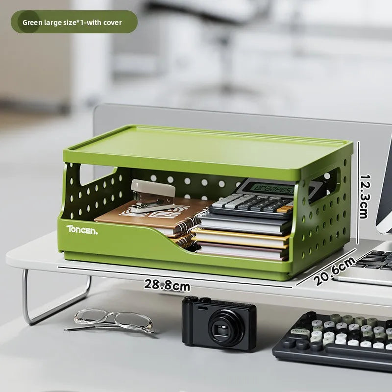 Foldable Desktop Organizer – Multi-Layer File & Book Storage