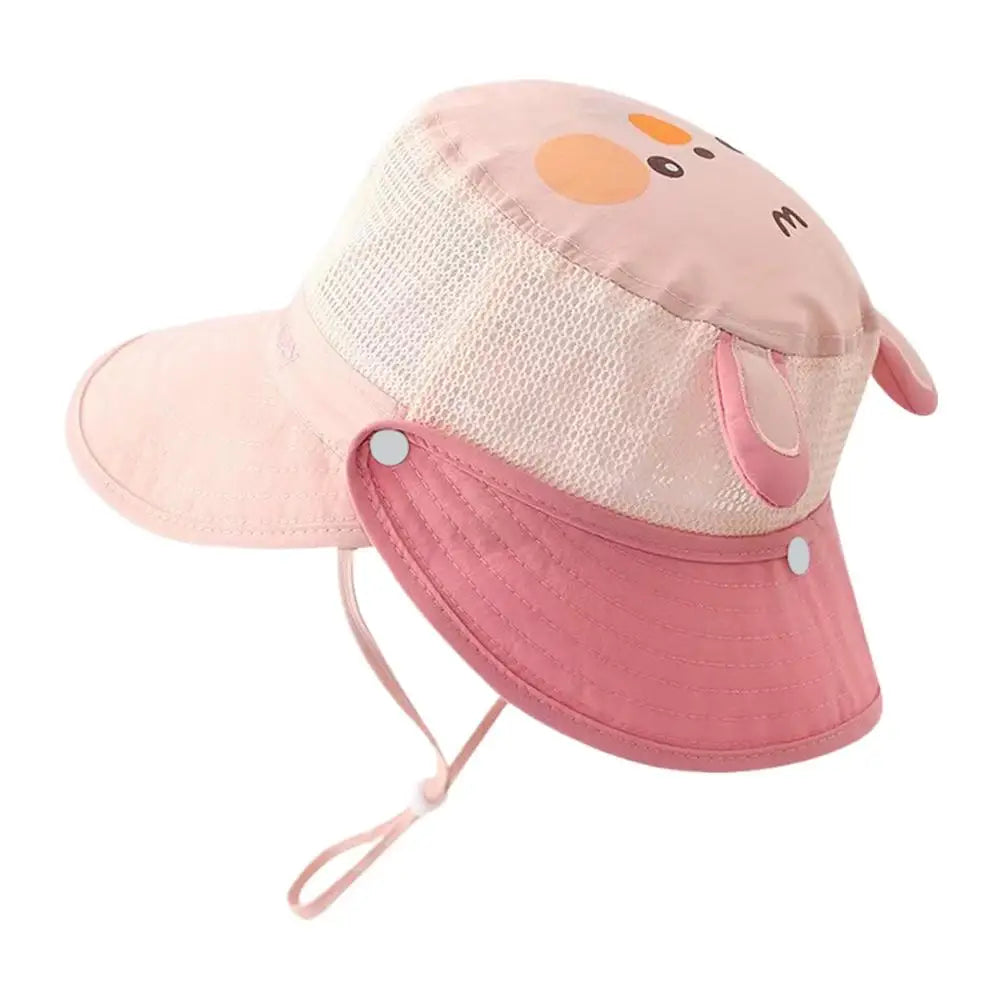 Kids Wide Brim Mesh Bucket Sun Hat for Boys & Girls | Summer