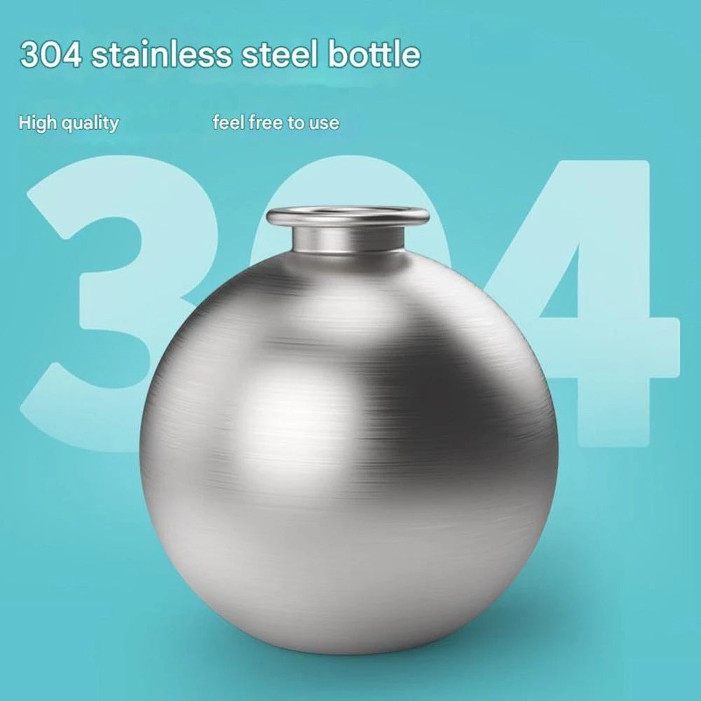 Portable Stainless Steel Pet Water Bottle with Silicone Drinking Bowl for Dogs and Cats Outdoor Walking Hiking Travel Use Peaceful Pleasures Health and Wellness