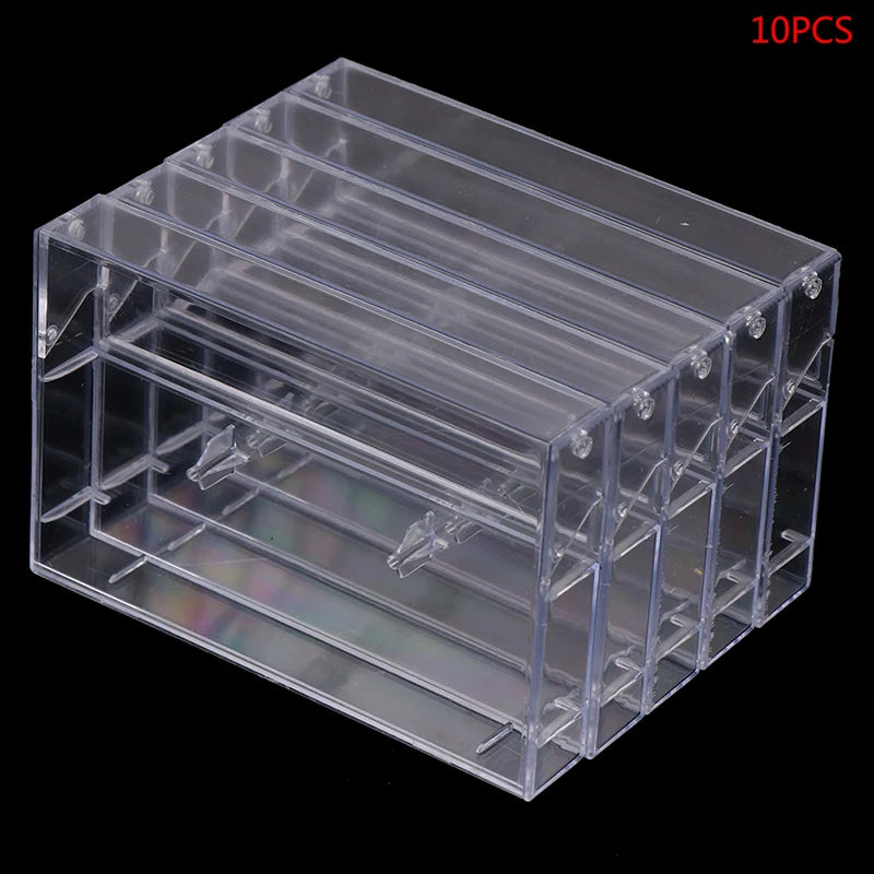 10Pcs/pack All Transparent Recording Blank Cassette Case Audio Storage Box Dustproof Box Packaging Box Home Cassette Case Peaceful Pleasures Health and Wellness Transparent