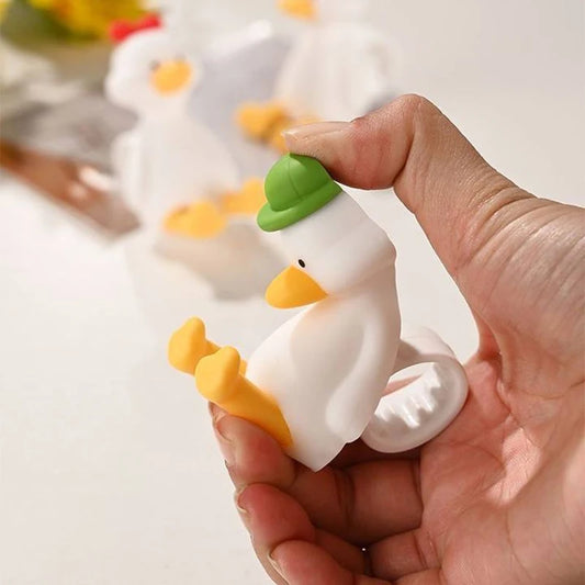 New Bear Duck Punch-free Door Anti-collision Pad Room Bathroom Door Handle Silicone Silent Protection Pad Door Handle Cover Peaceful Pleasures Health and Wellness