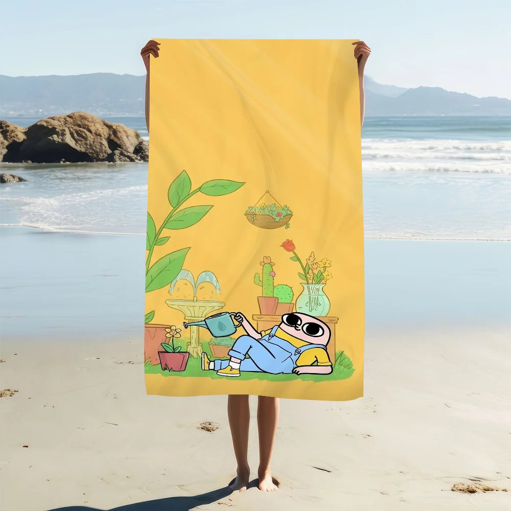 Cartoon Quick-Dry Beach Towel | Soft Pool & Travel Towel