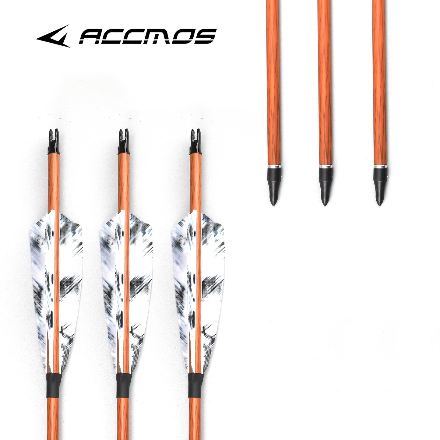6 Wood Skin Carbon Arrows ID6 2 Spine 350 400 450 500 600 700 4 Real