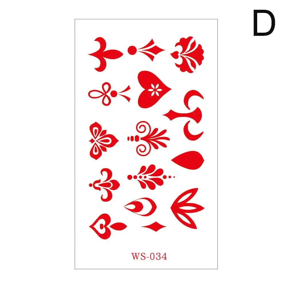 Chinese Ancient Style Forehead Temporary Tattoo Stickers | 15 Designs