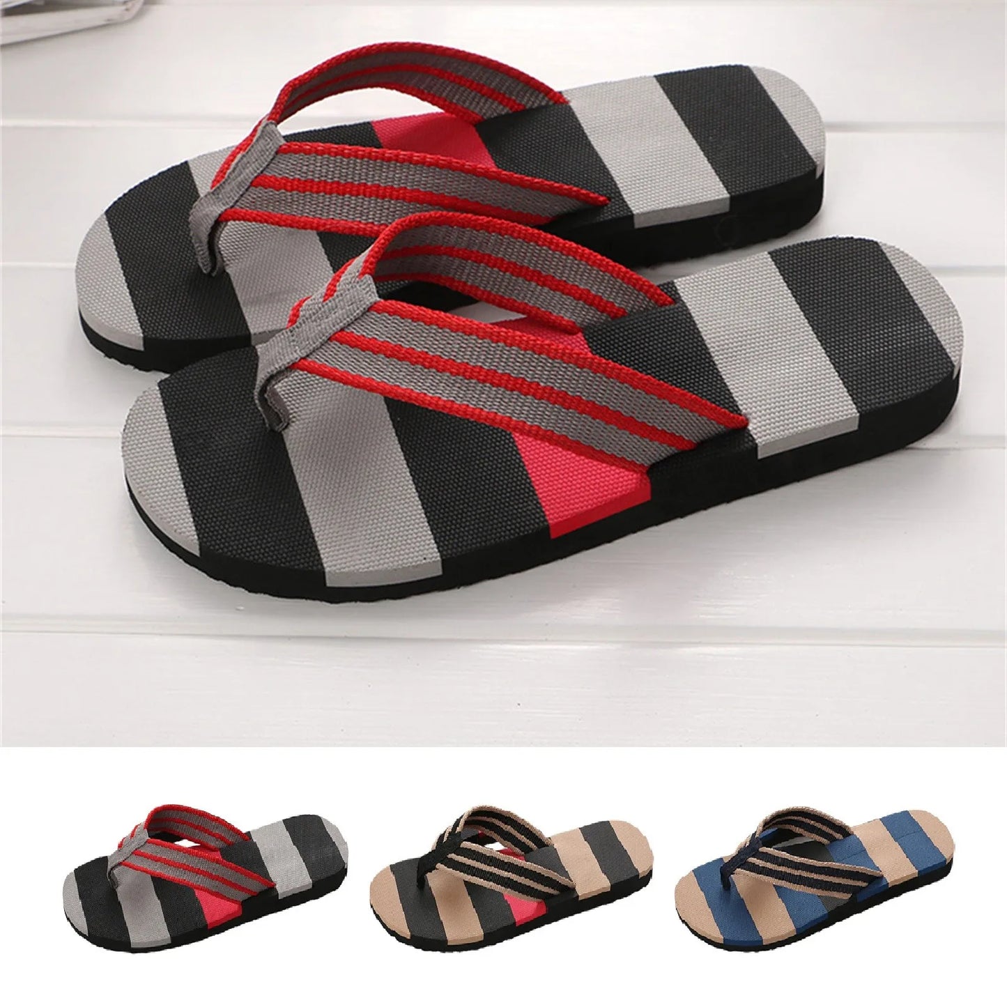 Men's Summer Flip Flops – Lightweight Beach Sandal Slippers