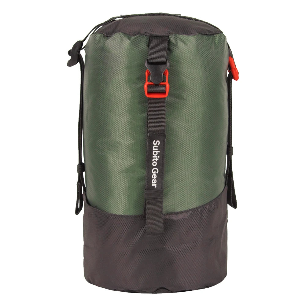 Sleeping Bag Compression Storage Bag Multi-Purpose Camping Supplies Storage Bag Large Capacity Space Saving for Camping Hiking Peaceful Pleasures Health and Wellness Green