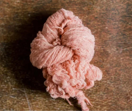 Stretch Cheesecloth Wrap - Textured Layer Blanket for Newborn Baby Photography Props, Professional Photo Shoot Swaddle Peaceful Pleasures Health and Wellness pink 30-35CM x 138CM