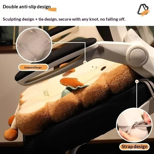 Toast Shaped Seat Cushion Memory Foam Office Chair Pad Orthopedic Comfort Floor Pillow for Home Classroom Tatami Window Seat Peaceful Pleasures Health and Wellness
