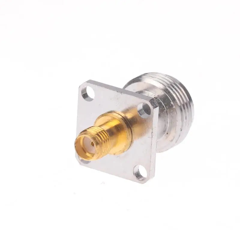 2Pcs 4-Hole Panel Zinc Alloy RF Connector Adapter N Female Jack To SMA Female Jack RF Coax Adapter Convertor Peaceful Pleasures Health and Wellness