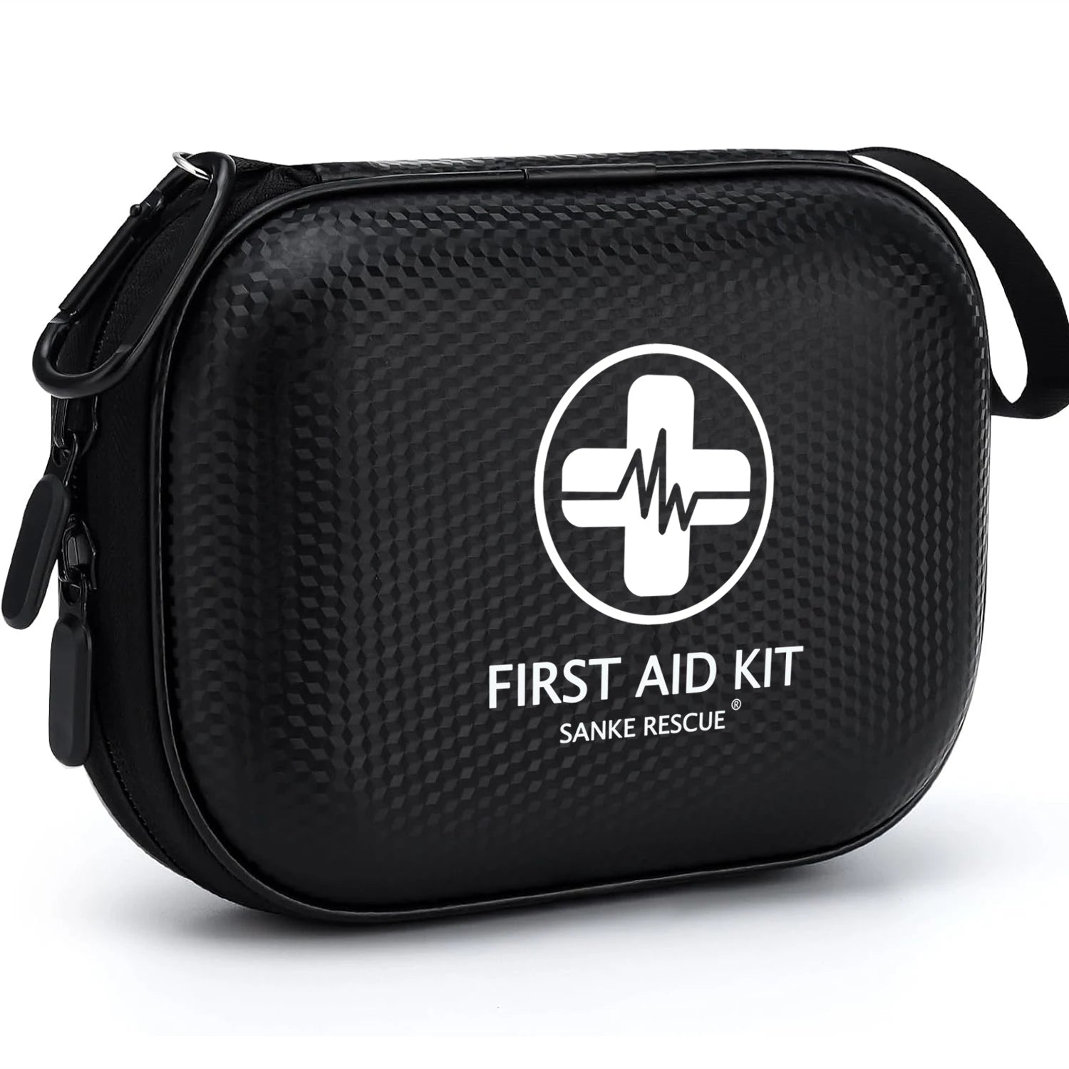 150 Piece Mini First Aid Kit Small Waterproof Hard Shell Medical Kit for Home Car Travel Camping Truck Hiking Sports Office Peaceful Pleasures Health and Wellness Black
