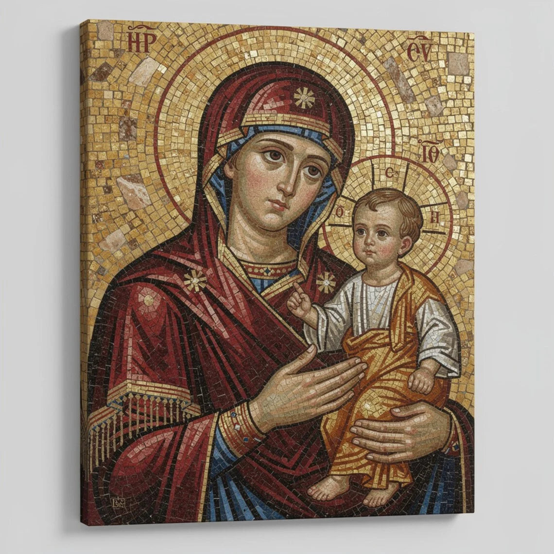 Russian Orthodox Icon Picture Our Lady of Perpetual Help Wall Decor Mother Mary Icon Wall Art mary and Jesus Poster Mary Religio Peaceful Pleasures Health and Wellness WS12104-3 50x70cm Unframed