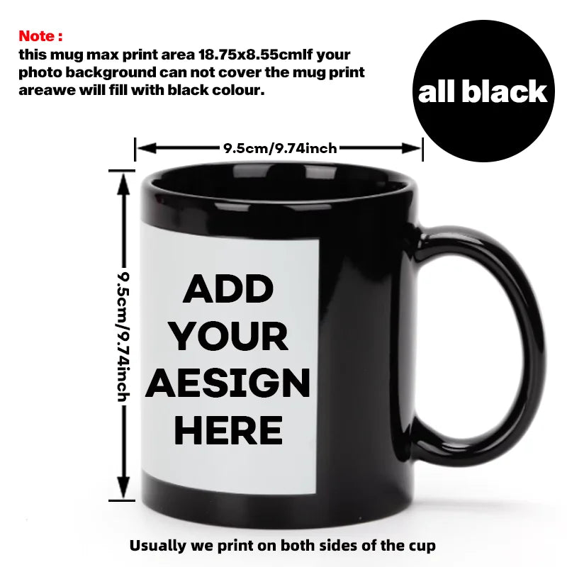 Custom Photo & Text Coffee Mug – Personalized Gift
