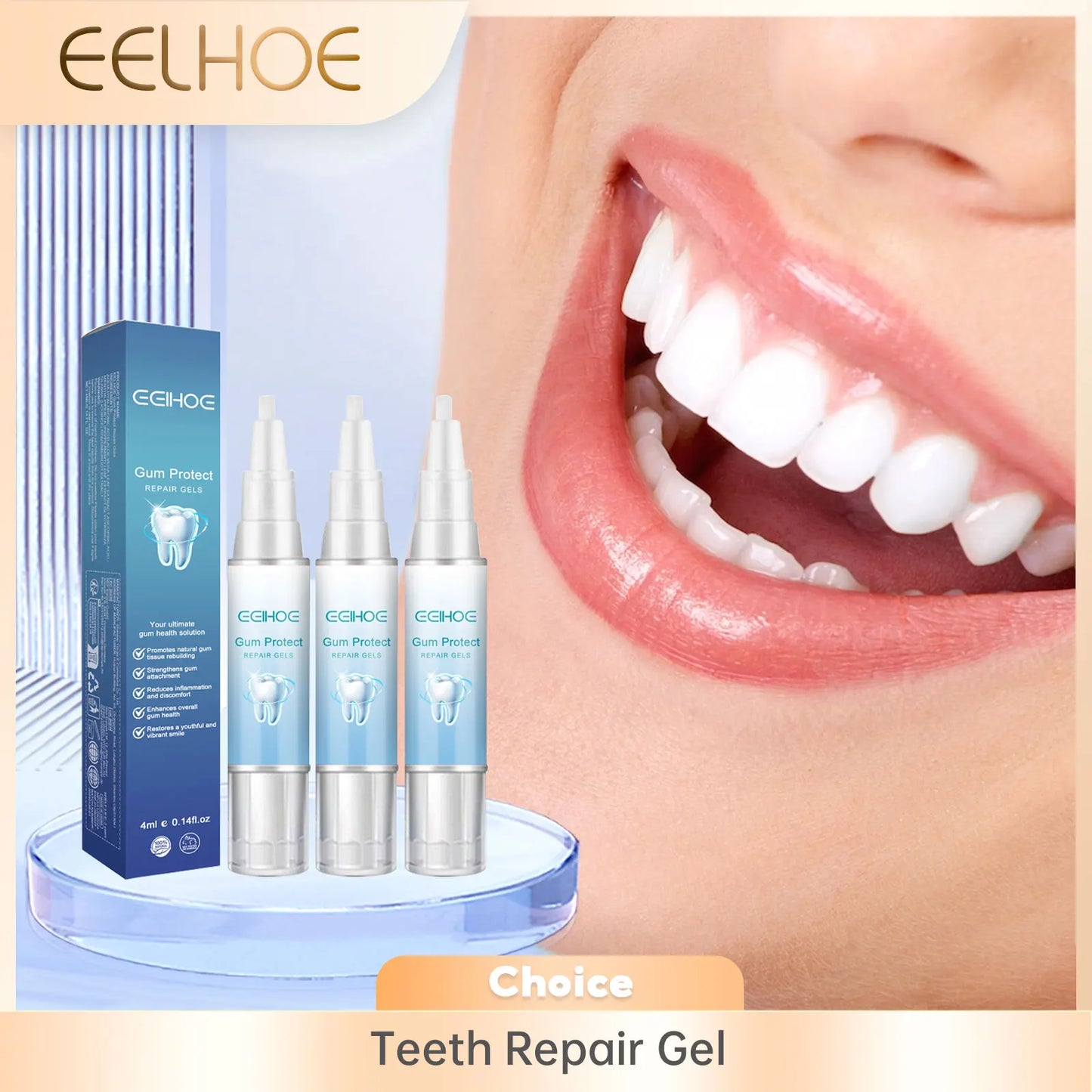 EELHOE Teeth Whitening Gel – Gum Repair & Stain Removal