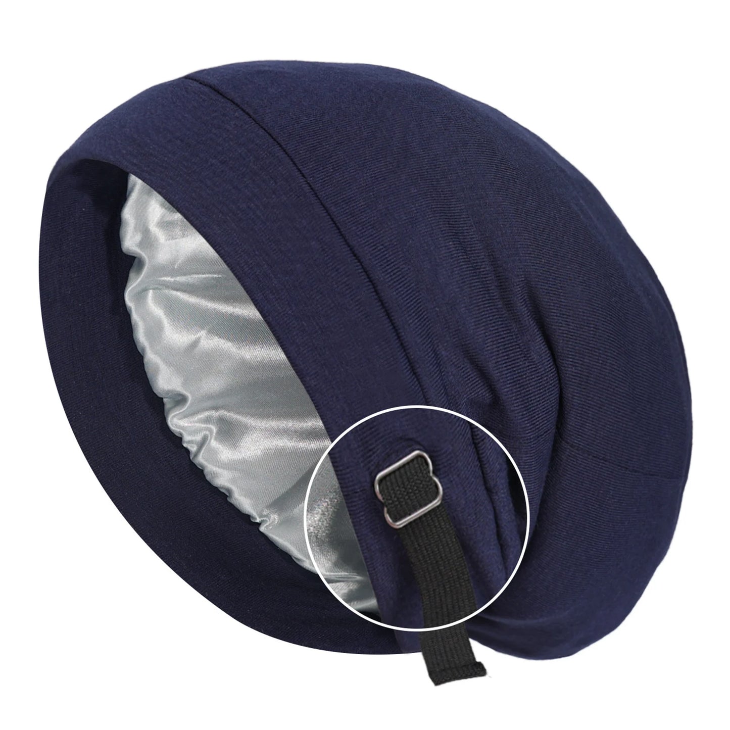 Silk Satins Bonnets For Sleeping Versatile & Stylish Design Birthday Present For Women,Comfortable Adjustable Hair Bonnets Peaceful Pleasures Health and Wellness deep cerulean As Shown