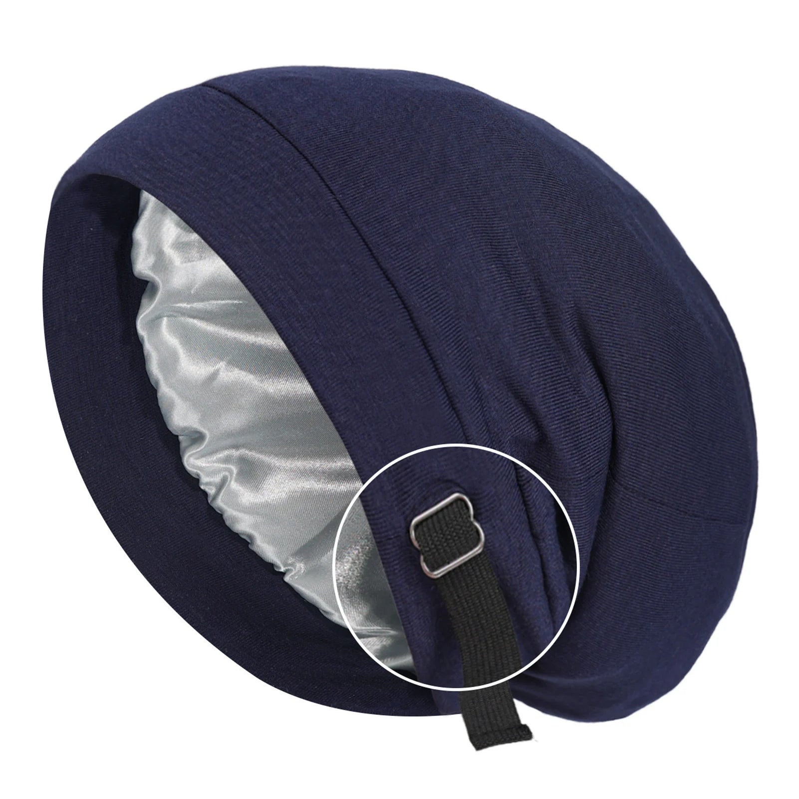 Silk Satins Bonnets For Sleeping Versatile & Stylish Design Birthday Present For Women,Comfortable Adjustable Hair Bonnets Peaceful Pleasures Health and Wellness deep cerulean As Shown