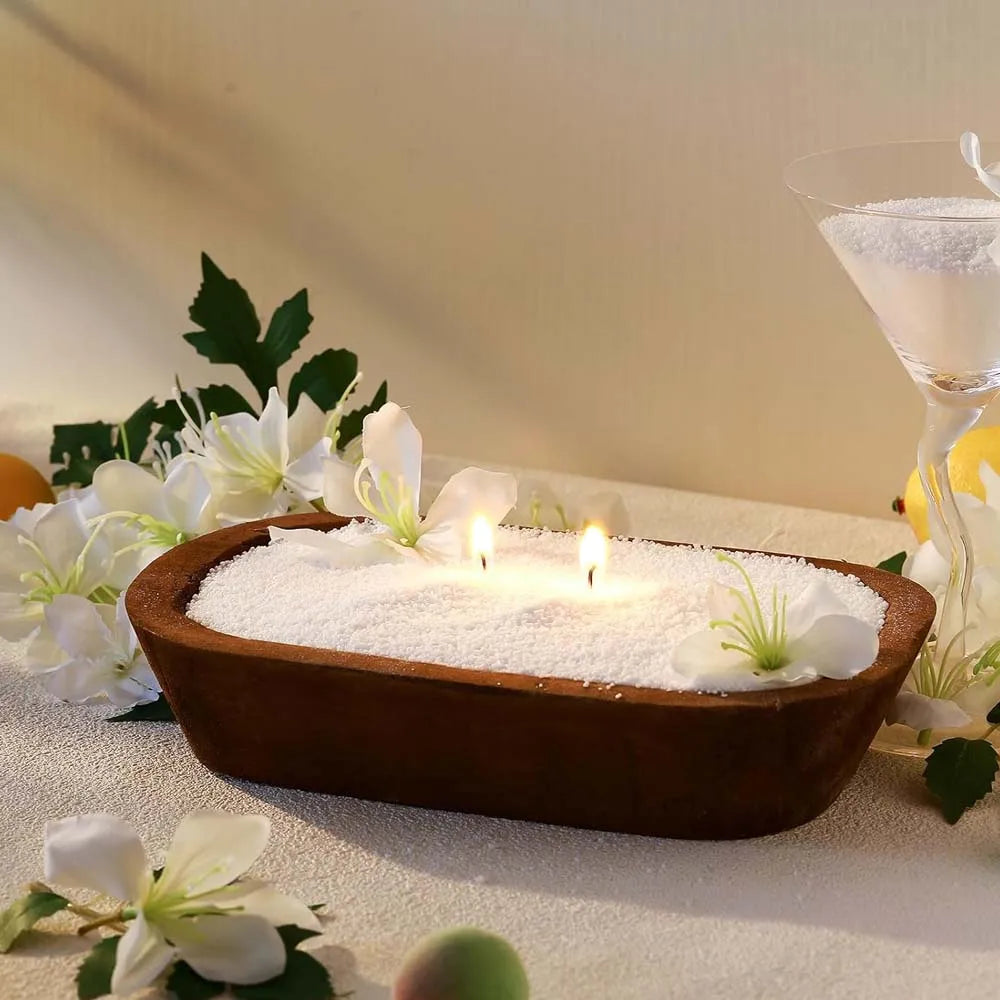 200g Pearl Candle Sand Kit – White & Black Wax Beads + 10 Wicks