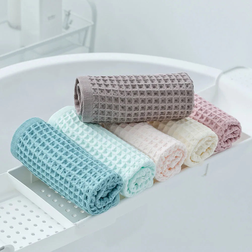 100% Cotton Waffle Towel – Lightweight, Quick-Dry & Absorbent