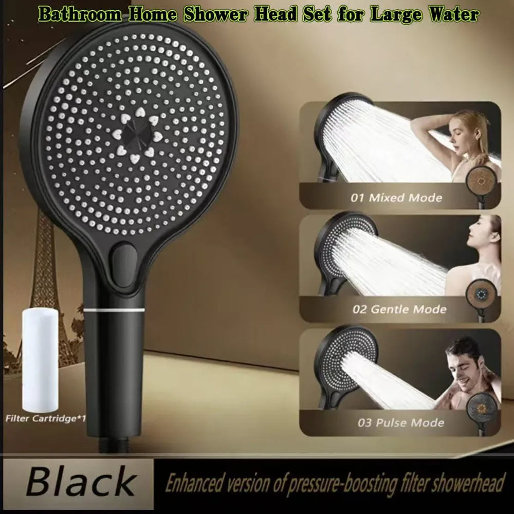 15cm Round Flower Shower Head | High-Pressure Water Saving