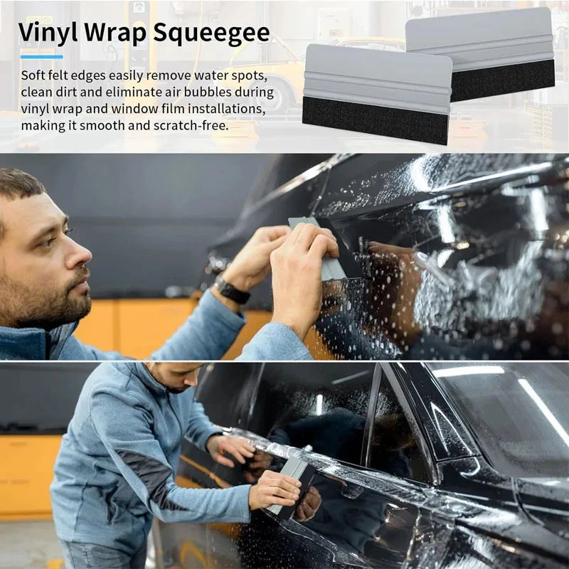 Vinyl Wrap Squeegee Scraper Kit – Scratch-Free Car Film Tool
