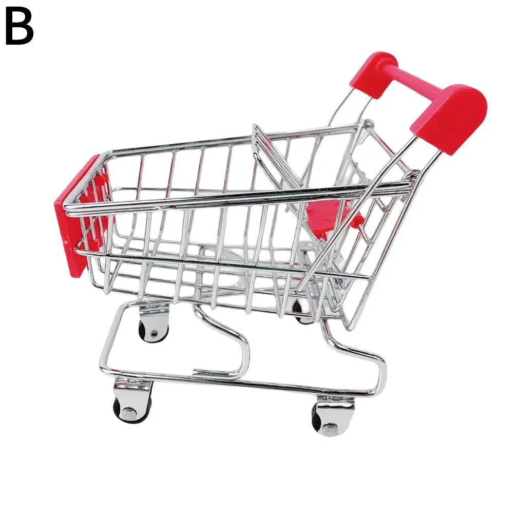 Metal Mini Toy Shopping Cart Realistic Supermarket Pretend Play Kids