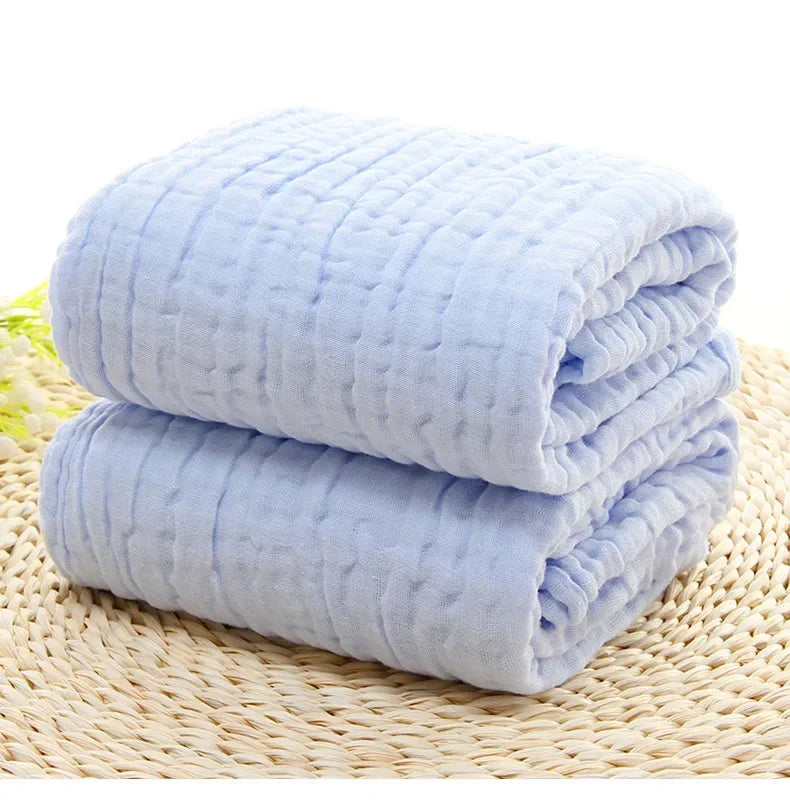 6-Layer Muslin Baby Swaddle Blanket & Bath Towel 105x105cm