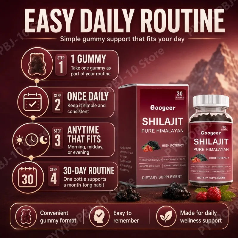 Googeer Shilajit Gummies | Pure Himalayan | 30 Count