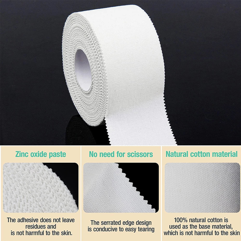 WEFITON 3-Roll White Athletic Sports Tape | Strong No-Residue Athletic Sports Tape Peaceful Pleasures Health and Wellness