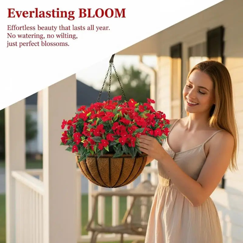 Eelhoe Silk Impatiens Artificial Flowers | Wedding & Home Decor