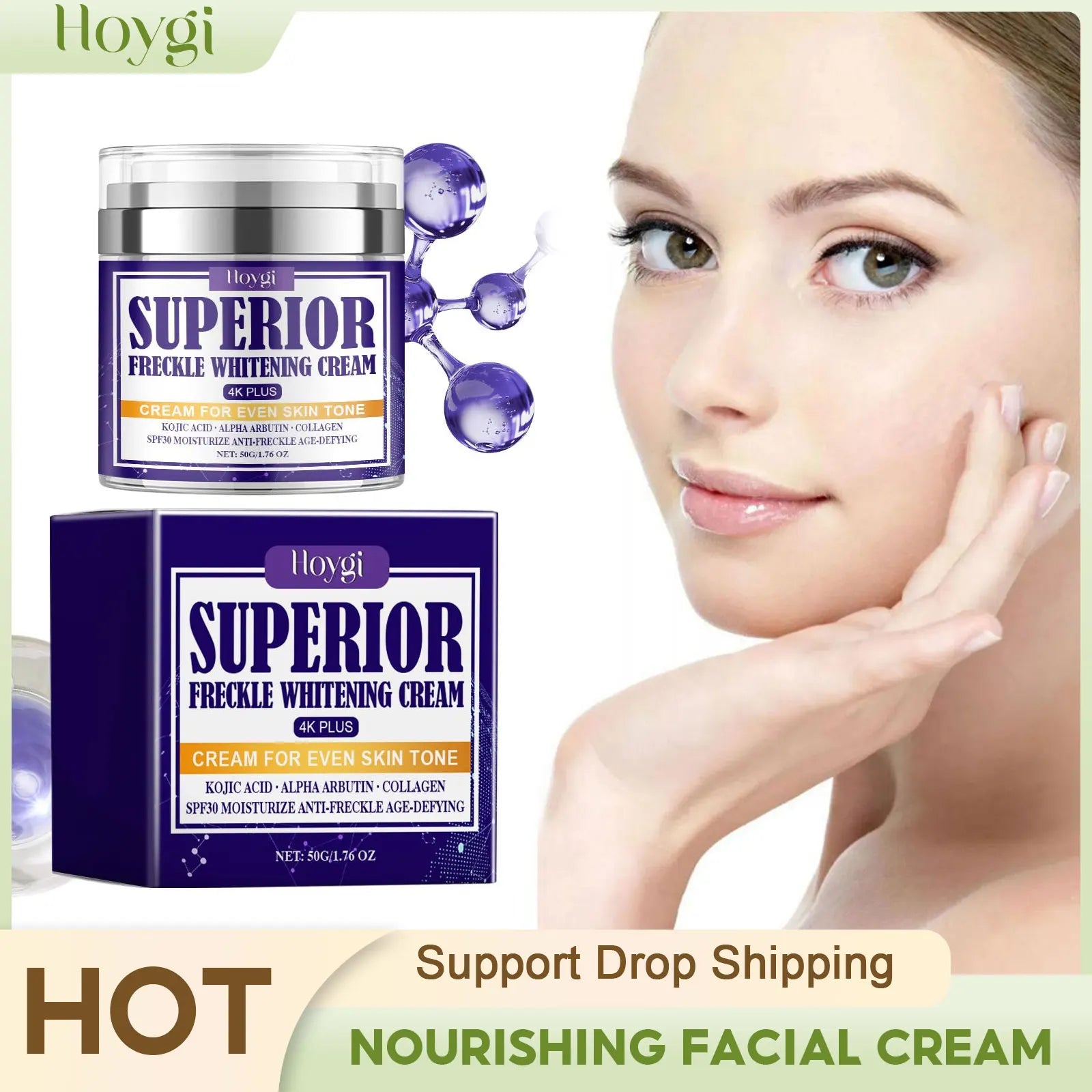 Nourishing Facial Cream Lifting Fade Fine Lines Soothing Redness Skin Barrier Improvement Whiten Spots Anti Aging Repair Cream Peaceful Pleasures Health and Wellness