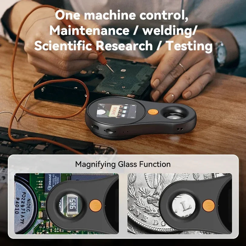 500X Digital Handheld Microscope | LED Light, 2" IPS Screen